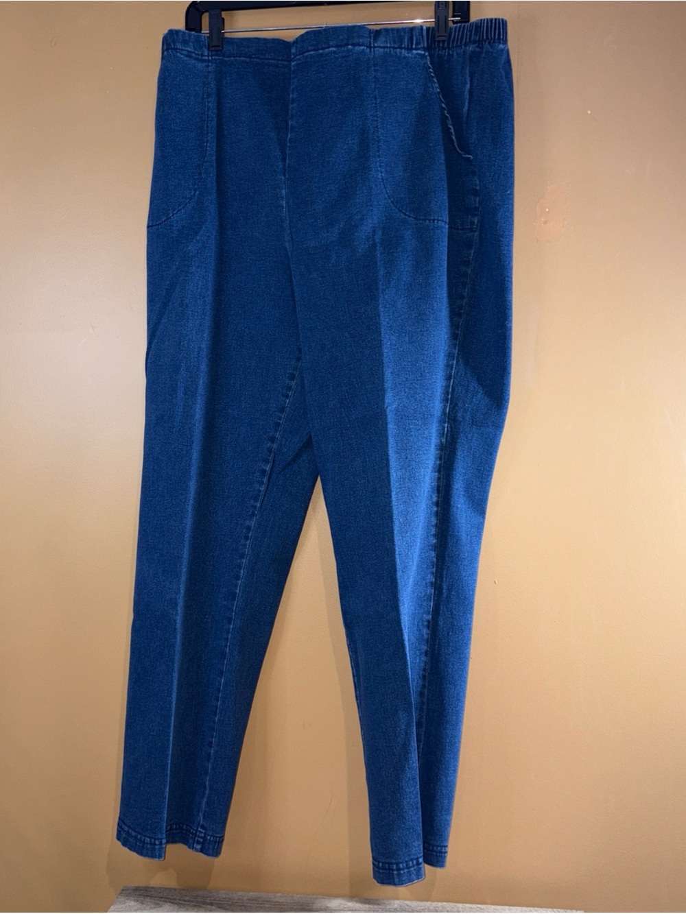 HC813 REAL SIZE Womens jeans blue denim with pockets well made XL
